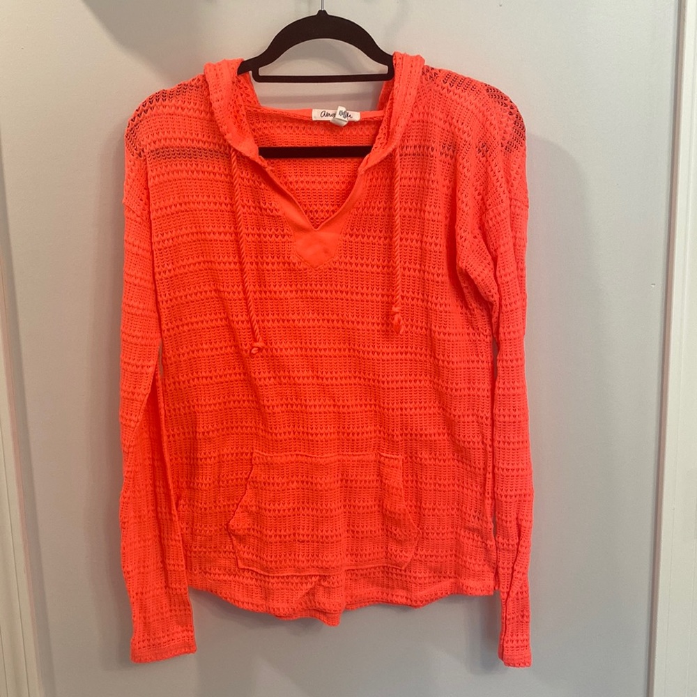 Aeropostale Bright neon coral pull-over. Medium size